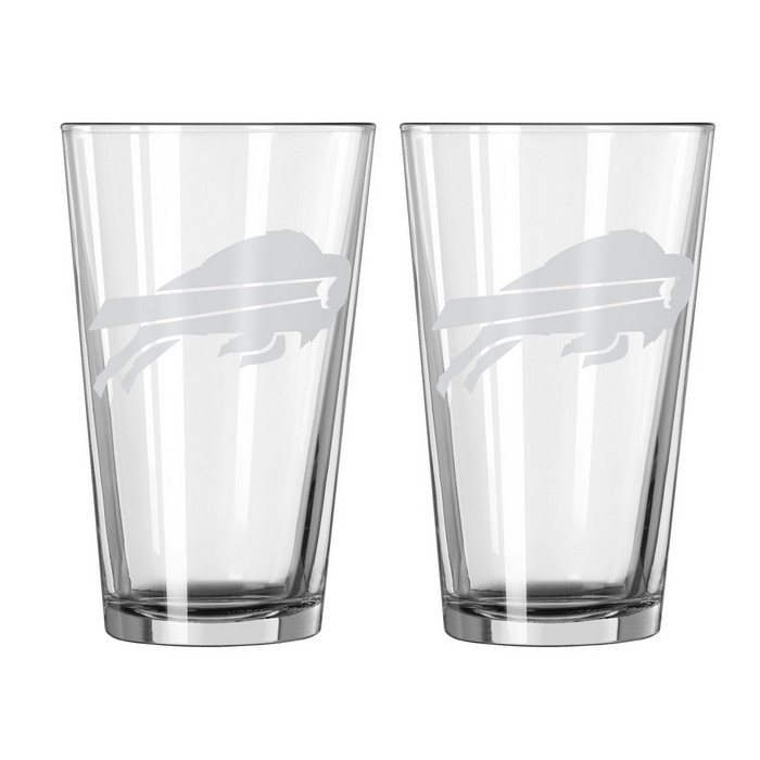 Buffalo Bills Glass Pint Frost Design 2 Piece Set