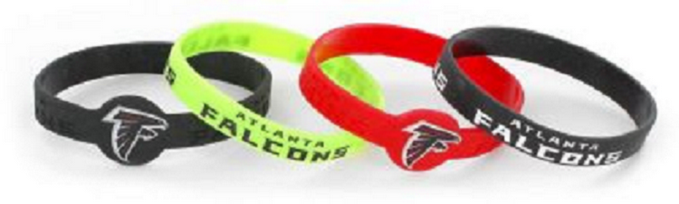 Atlanta Falcons Bracelets 4 Pack Silicone