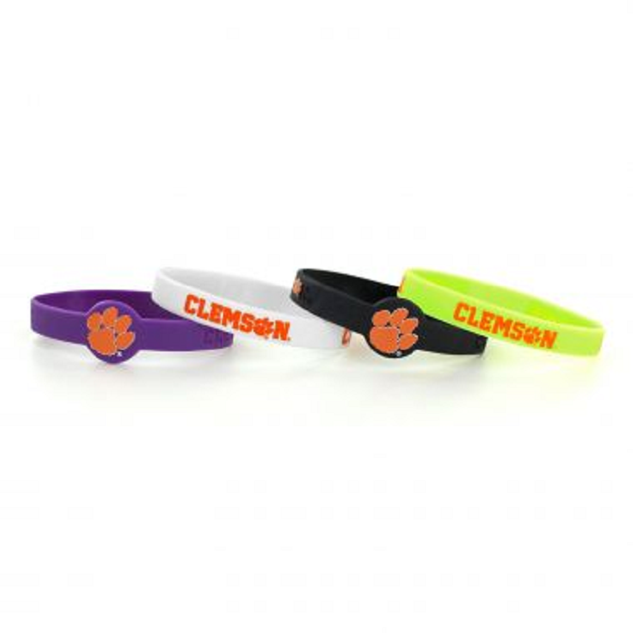 Clemson Tigers Bracelets 4 Pack Silicone