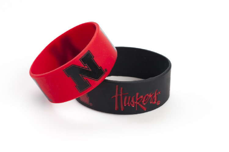 Nebraska Cornhuskers Bracelets 2 Pack Wide