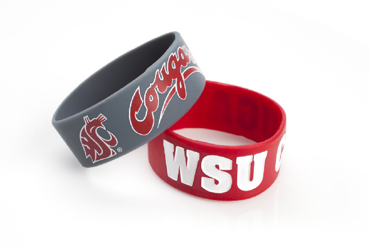 Washington State Cougars Bracelets - 2 Pack Wide