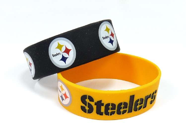 Pittsburgh Steelers Bracelets 2 Pack Wide