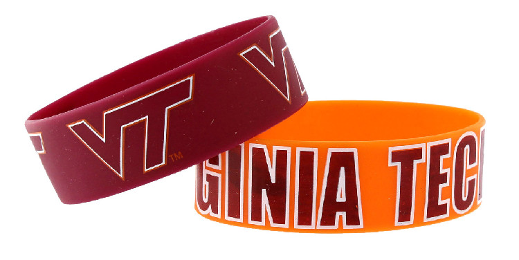 Virginia Tech Hokies Bracelets - 2 Pack Wide