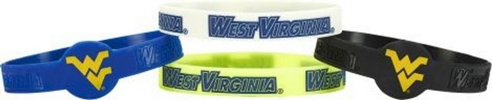 Aminco West Virginia Mountaineers Bracelets - 4 Pack Silicone -