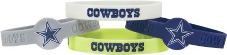 Dallas Cowboys Bracelets 4 Pack Silicone