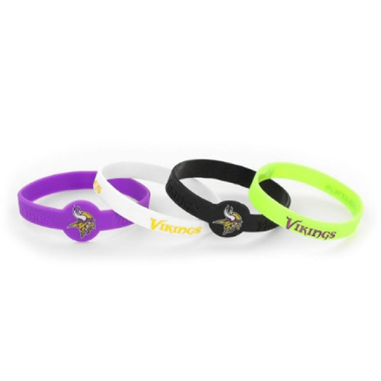 Minnesota Vikings Bracelets 4 Pack Silicone