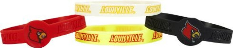 Louisville Cardinals Bracelets - 4 Pack Silicone