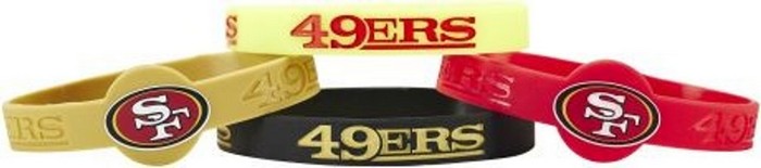 San Francisco 49ers Bracelets 4 Pack Silicone