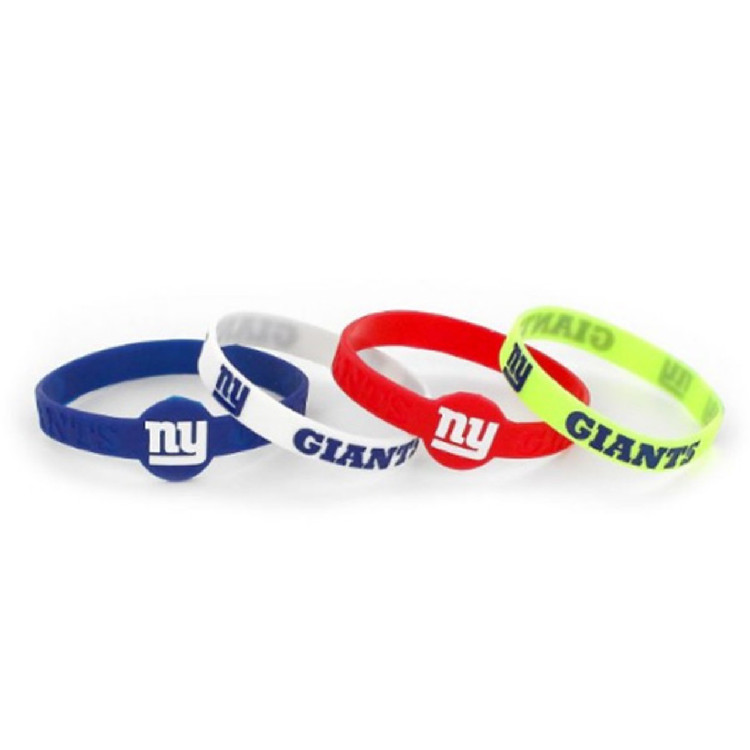 New York Giants Bracelets - 4 Pack Silicone