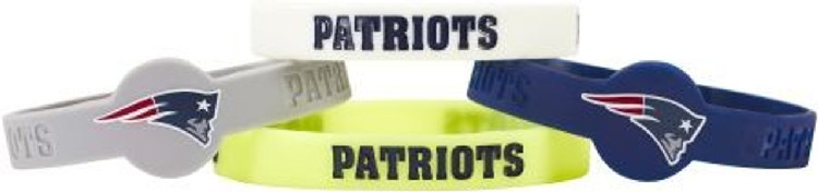 New England Patriots Bracelets 4 Pack Silicone