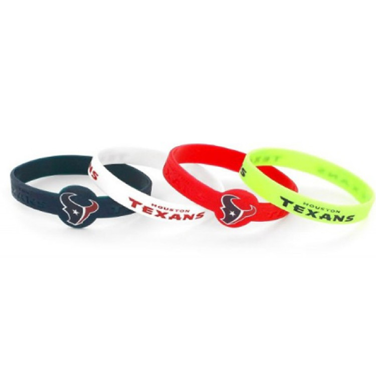 Houston Texans Bracelets 4 Pack Silicone