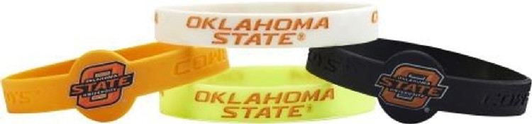 Oklahoma State Cowboys Bracelets - 4 Pack Silicone