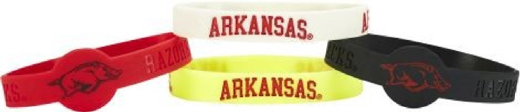 Arkansas Razorbacks Bracelets - 4 Pack Silicone