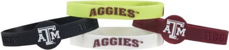 Texas A&M Aggies Bracelets - 4 Pack Silicone