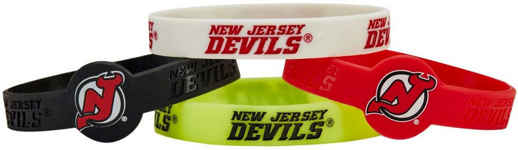 New Jersey Devils Bracelets - 4 Pack Silicone