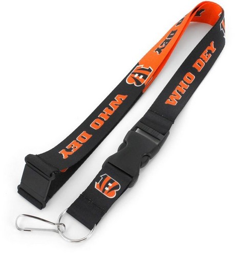 Aminco Cincinnati Bengals Lanyard Breakaway Style Slogan Design -