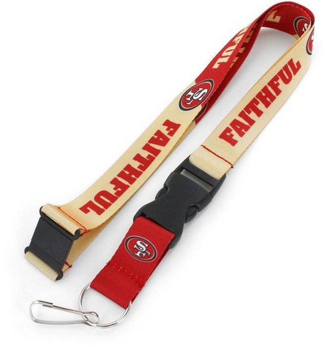 Aminco San Francisco 49ers Lanyard Breakaway Style Slogan Design -