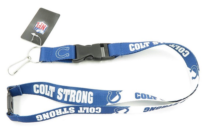 Aminco Indianapolis Colts Lanyard Breakaway Style Slogan Design -