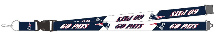 New England Patriots Lanyard Breakaway Style Slogan Design