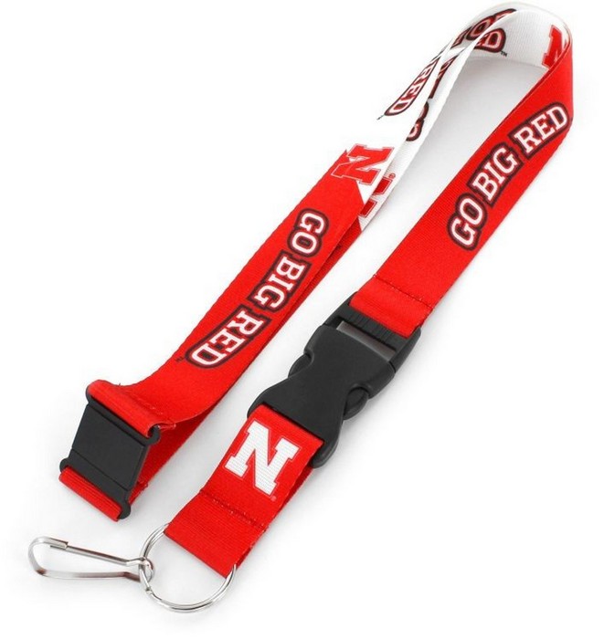 Aminco Nebraska Cornhuskers Lanyard Breakaway Style Slogan Design