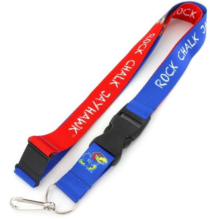 Aminco Kansas Jayhawks Lanyard Breakaway Style Slogan Design -