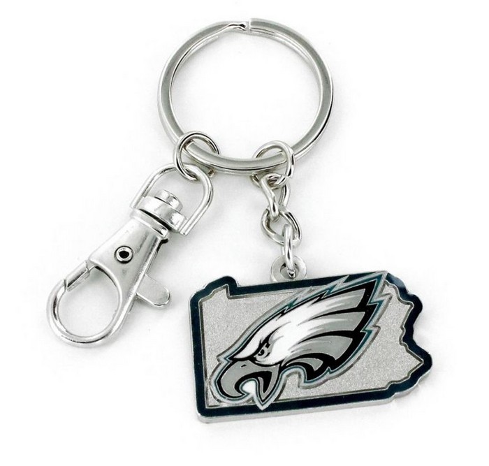 Philadelphia Eagles Keychain State Design -