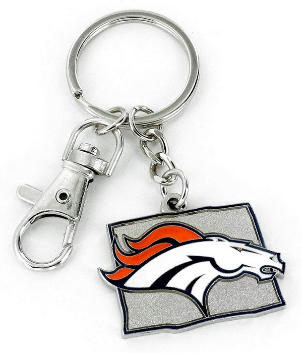 Denver Broncos Keychain State Design -