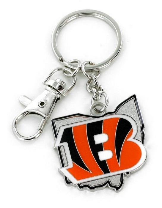 Cincinnati Bengals Keychain State Design -