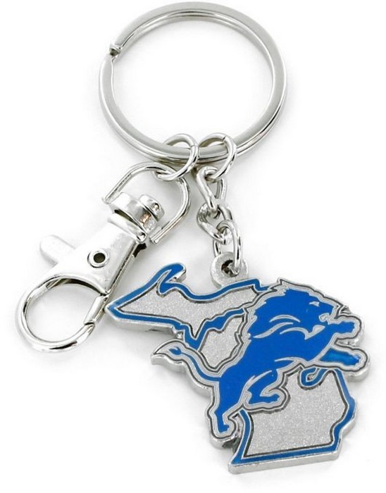 Detroit Lions Keychain State Design by Aminco