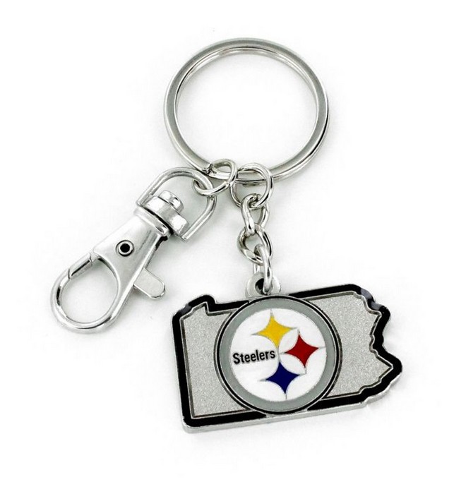 Aminco Pittsburgh Steelers Keychain State Design