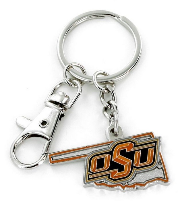 Oklahoma State Cowboys Keychain State Design -