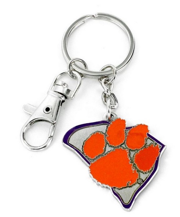 Clemson Tigers Keychain State Design -