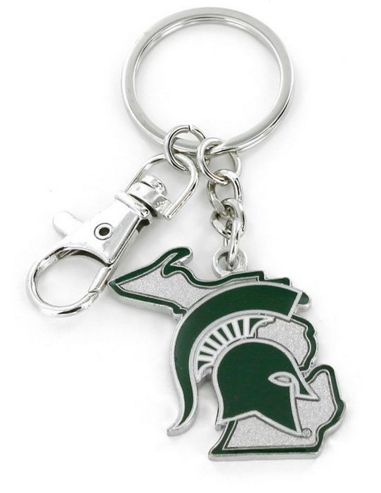 Michigan State Spartans Keychain State Design -