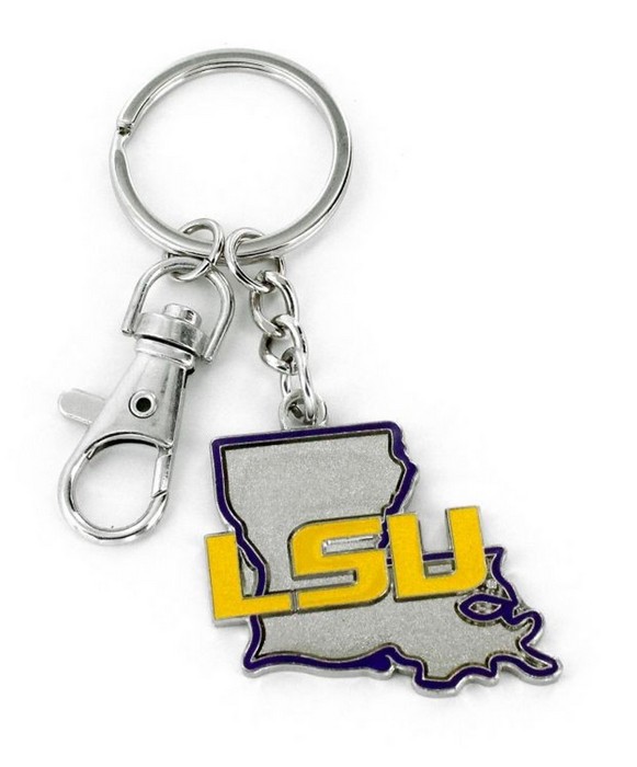 LSU Tigers Keychain State Design -