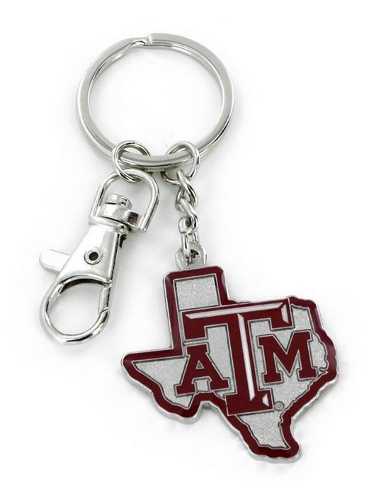 Texas A&M Aggies Keychain State Design -