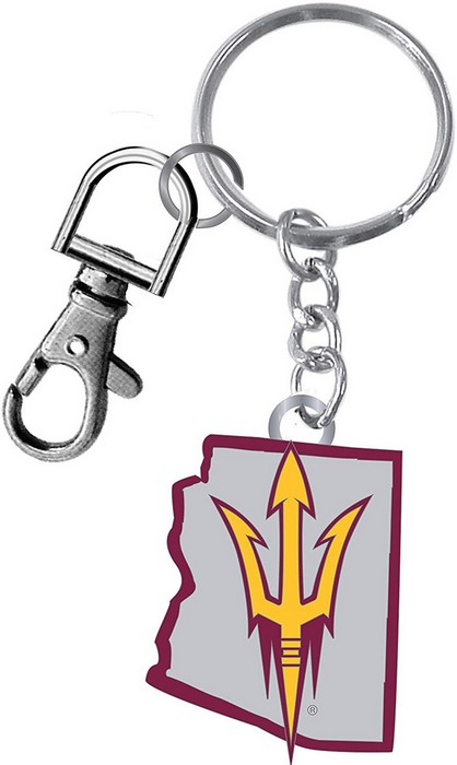 Arizona State Sun Devils Keychain State Design -