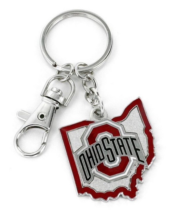 Ohio State Buckeyes Keychain State Design -