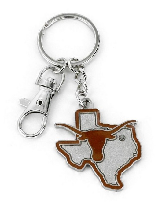 Texas Longhorns Keychain State Design -