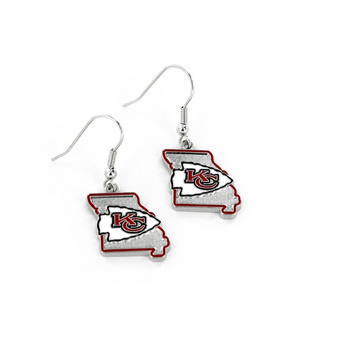 Aminco Kansas City Chiefs Earrings State Design