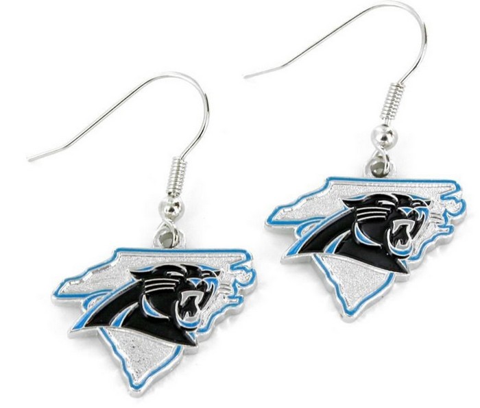 Aminco Carolina Panthers Earrings State Design -
