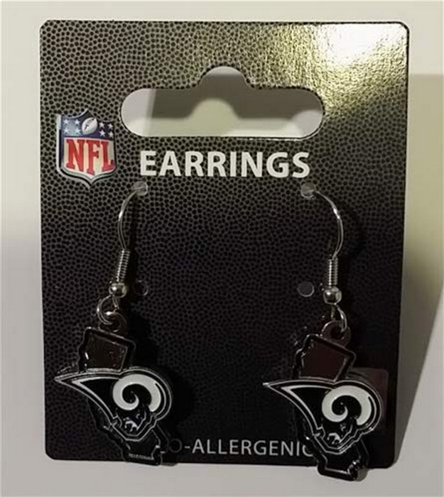 Aminco Los Angeles Rams Earrings State Design -