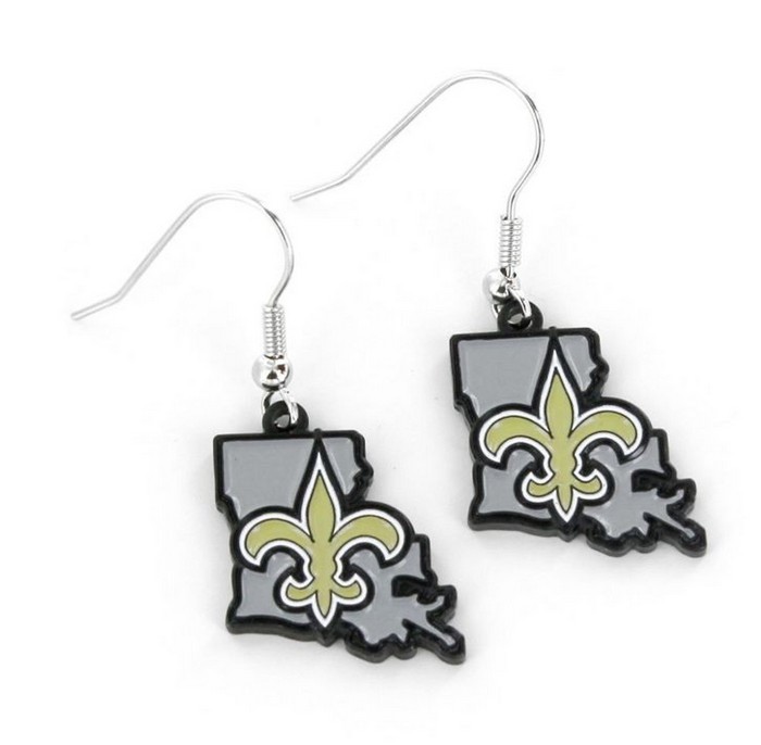 Aminco New Orleans Saints Earrings State Design