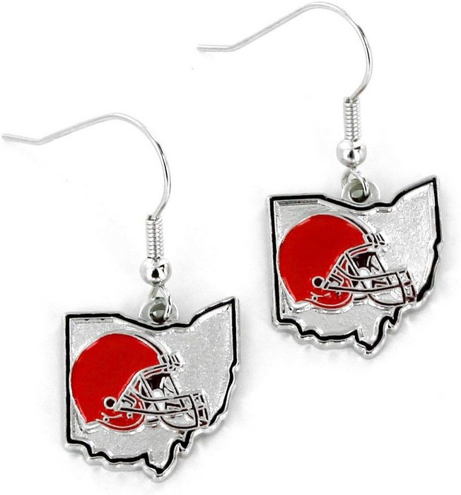 Aminco Cleveland Browns Earrings State Design -