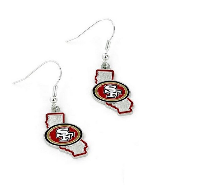 Aminco San Francisco 49ers Earrings State Design -