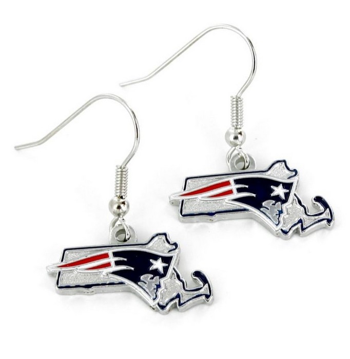 Aminco New England Patriots Earrings State Design