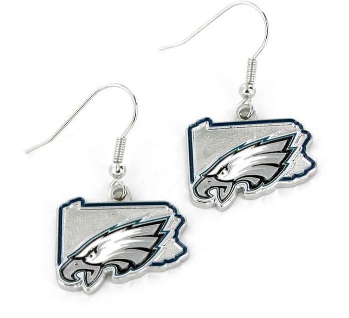 Aminco Philadelphia Eagles Earrings State Design