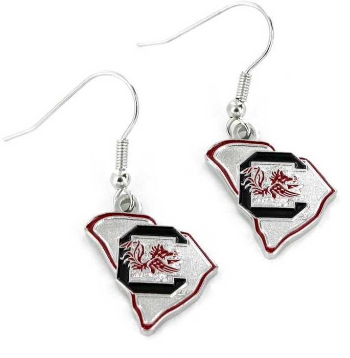 Aminco South Carolina Gamecocks Earrings State Design -