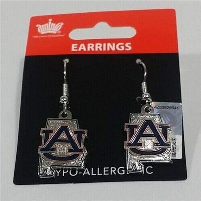 Auburn Tigers Earrings State Design