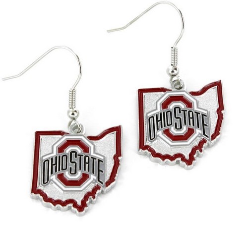 Aminco Ohio State Buckeyes Earrings State Design