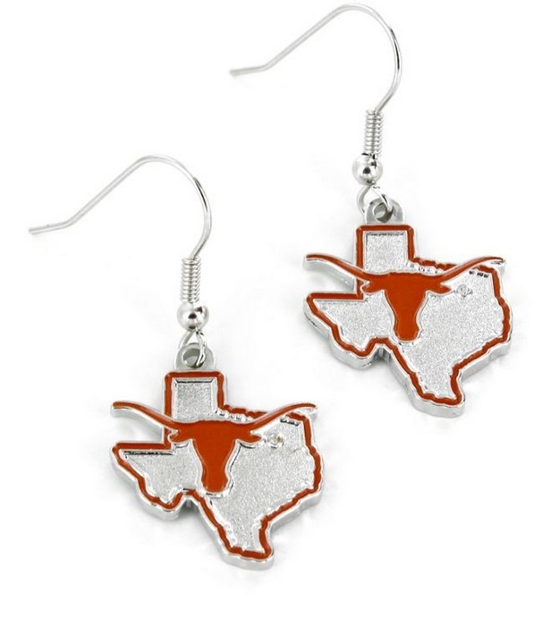 Aminco Texas Longhorns Earrings State Design
